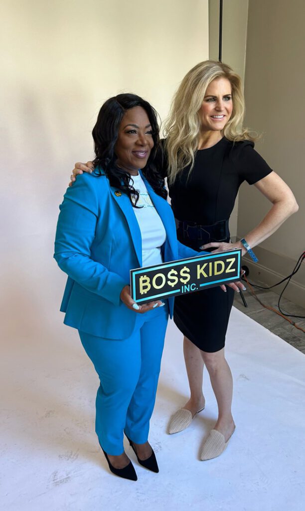 Attorney Marcy Sperry (right) founder of Vivid IP Law, works with Vanessa Hardiman of Boss Kidz to empower young people.
